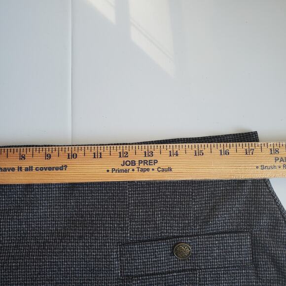 Houndstooth Tweed Pleat Mini Skirt 14 Academia Old Money Preppy Fall Classic NEW - Picture 10 of 13